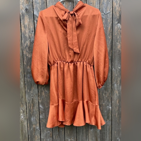 VICI call me Angel textured satin dress womens, Orange size M - Picture 3 of 7